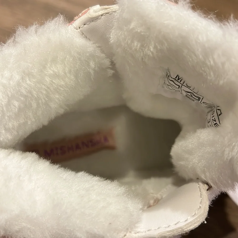 Mishansha Kids Boots in Pink And Purple, With Fur!